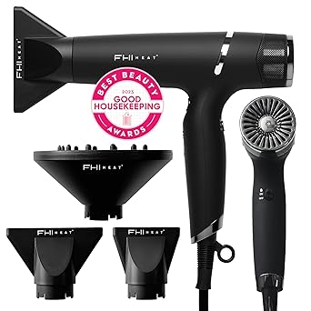 FHI Heat Innovator Pro Power Speed Professional Hair Dryer with Diffuser - Advanced Ionic Technology, Quick-Dry Blow Dryer, Cool Shot Button, Quiet Operation, Lightweight, for All Hair Types