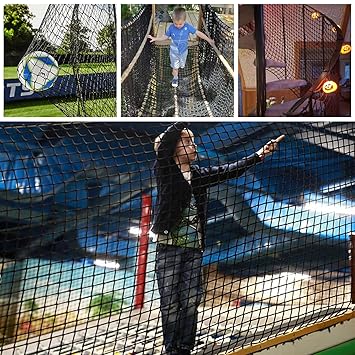 Climbing Cargo Net for Kids Outdoor Balcony Safety Net Rope Netting Playground Climbing Net Stairway Railing Safety Net for Children Pets Toys Knotless Polyester Sports Netting