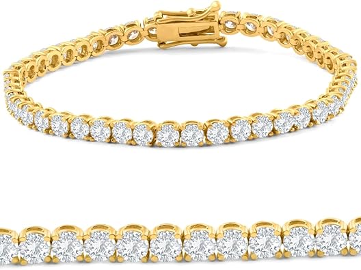 Pompeii 8.00Ct Diamond Tennis Bracelet 14k Gold Lab Grown 7" (G/H,VS1-VS2)