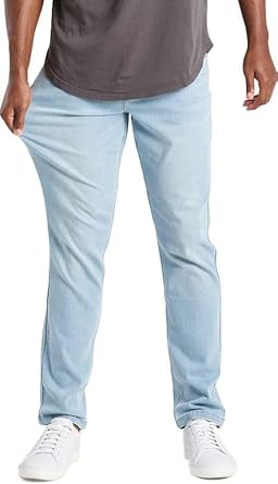 Mugsy Mens Jeans, Classic Fit, Stretch Denim Jeans for Men, Comfortable, 4-Way Stretch, Flexible Pants, Size Up If Needed