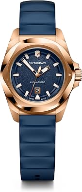 Victorinox I.N.O.X. Small Blue Dial Blue Rubber Strap Watch 32mm - 242035