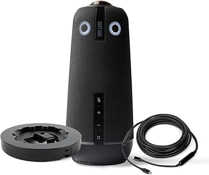 Owl Labs Meeting 4+ Premium Pack - 360 Degree, 4K Smart Video Conference Camera, Microphone, and Speaker (Includes Accessories and Warranty)