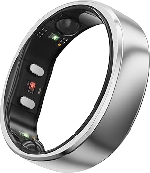 RingConn Gen 2, World’s First Smart Ring with Sleep Apnea Monitoring, No APP Subscription, 12-Day Battery Life, Stress/Heart Rate/Women's Health Tracker, Android & iOS Compatible (Silver, Size 12)
