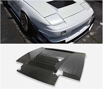 Car Front Engine Bonnet, Carbon Fiber Bonnet Hood Vent, Compatible for Nissan 180SX S13 Car Accessories