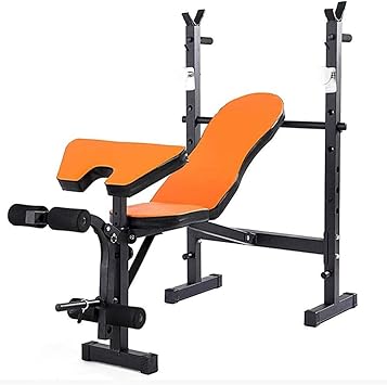 Olympic Bench Press for Full Body Workout Home Gym Exercise Fitness Machine Bench Strength Weights Equipment Without Barbell