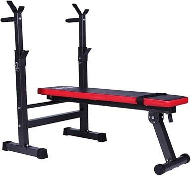 Bench Press Adjustable Olympic Weight Bench for Full Body Workout Home Gym Exercise Fitness Machine Bench Strength Weights Equipment Without Barbell
