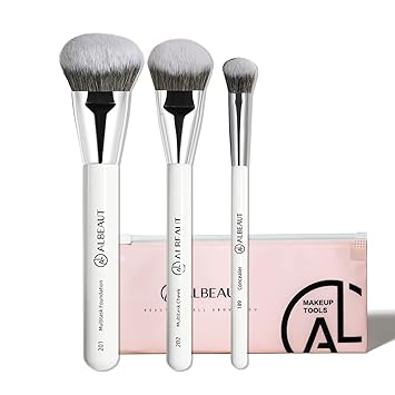 Albeaut Makeup Brush for Foundation Concealer Blush Contour Liquid Cream Blending Angled Shape