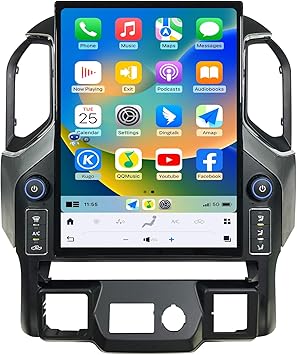 Qualcomm Car Radio for Chevrolet Silverado GMC Sierra 2019 2020 2021 2022 2023 Upgrade Stereo Replacement Android 13 Carplay Android Auto 15.6 Inch 2K IPS Touch Screen Tesla Style Head Unit