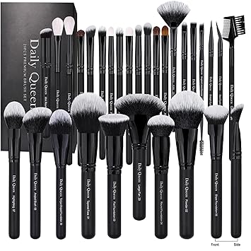 29pcs Black Professional Makeup Brush Set Kabuki Powder Concealers Eye shadows Blush Eyeliner Eyebrow Contour Eye blending Brushes (29pcs brush)