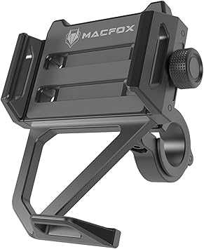 MACFOX Bike Phone Holder, Motorcycle Phone Mount - Moped and EBike Phone Clamp, Scooter Phone Clip for iPhone 15 Pro Max/Plus, 14 Pro Max, S9, S10 and More 4.7" to 6.8" Smartphones