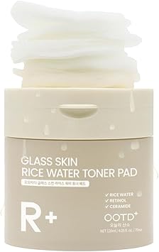 Toner Pads for Dry Dull Sensitive Skin Korean, #OOTD Retinol Ceramides Strengthen Skin Barrier Smoothing Hydrating, Toner Pad 70Pads 4.05oz 120ml