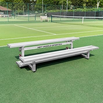 FORZA Heavy-Duty Mobile Bleachers [Optional Backrests] | Aluminum Seating for Sports Events | 2-Tier & 3-Tier Bleachers for Indoor & Outdoor Use
