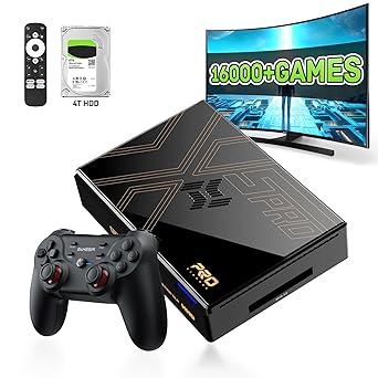 Kinhank Super Console X5 PRO Retro Game Console with 16000+Games,with Game&TV System,BT 5.0,Rock Chip RK3588S,SATA 3.1,Wireless Controllers