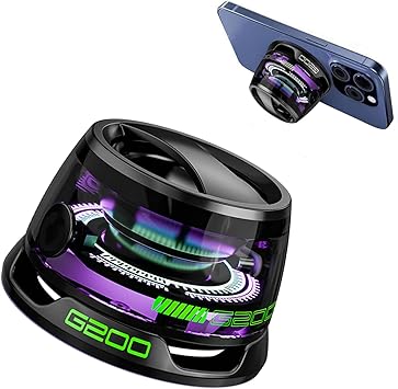 Yaslayp Multifunctional G200 Magnetic Bluetooth Speaker with RGB Light,Wireless Waterproof Magnetic Speaker for Phones,Tablets,Laptops and Switch,6-7H Playtime(Black-1PC)