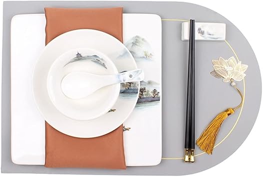 Tableware Set,Kitchenware Dinner Plate Dish Mat Combination Cutlery Set Dining Table Setting Table (D Talla ?nica) (D Talla ?nica)