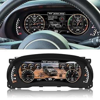 Digital Instrument Cluster Display for Jeep Wrangler JK 2011-2017 Speedometer Upgrade,12.3”HD Screen1920*720,2S Fast Boot,Plug&Play,Non-Destructive Install,OTA Upgrade