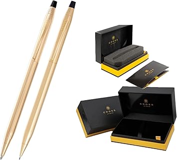 Cross Classic Century 23KT Gold Plated Ballpoint Pen & 0.7MM Mechanical Pencil Set.