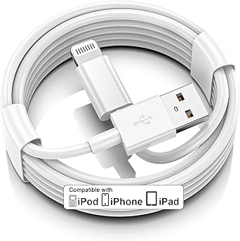 FUPYWP Car iPhone Carplay Cable, Car Charger Cord, USB A to Lightning Cable Fast Charging & Data Transfer for iPhone 14/13/12/11 Pro Max XR XS X 8 7 6 Plus SE Tangle-Free,3ft White