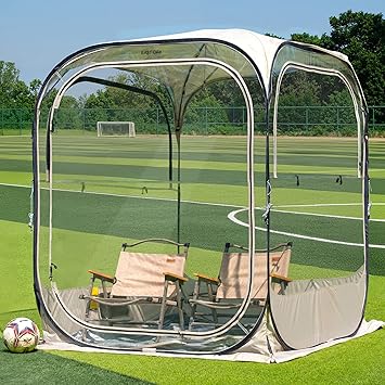 East Oak Weather Sports Tent for Fishing, Sports Event | Pop Up Bubble Tent Instant Sun & Rain Shelter | No Condensation, Spacious Interior, Ultra Visibility | All Weather Protection