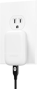 Slim Flat 30W USB C Wall Charger, GaN Fast Charging Block with Foldable Plug, PD 3.0 PPS Type C Power Adapter for iPhone 17 16 15 Pro Max, Samsung Galaxy S26 S25 S24, iPad Pro, AirPods, White