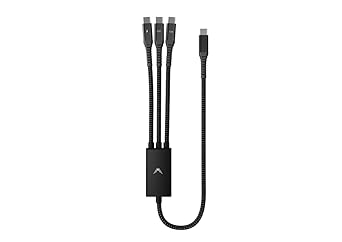 Futurizta Tech® Hydra 3‑in‑1 Triple USB‑C 100 W PD Fast‑Charge Multi Cable with Smart Triboost® – Charge Laptop, Phone & Tablet Simultaneously