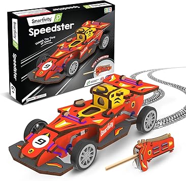 Smartivity DIY Speed CAR Toy for Kids Ages 6-12 | Build Your Own - Formula Racing Car with Launcher | Birthday Gift for Boys and Girls | STEM Learning Car Toys for 6,7,8,9,10,11,12 Years