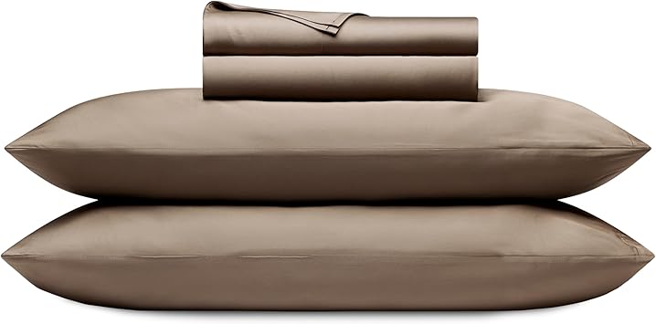 Cozy Earth Luxury Bed Sheet Set - 100% Viscose from Bamboo Fabric, Ultra-Soft & Breathable, Fits Regular & Deep Pocket Mattresses up to 20" - 4 Pieces King Sheet Set Walnut
