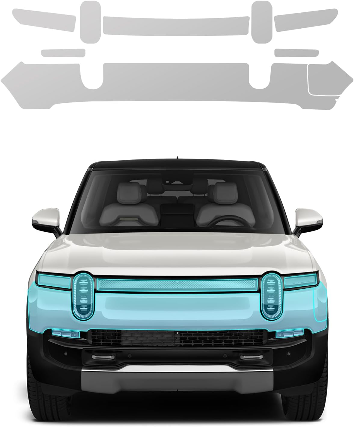 for 2021-2025 Rivian R1S Precut Paint Protective Film 8.5 Mil TPU PPF Clear Car HD Scratch Exterior Accessories (Full Body)