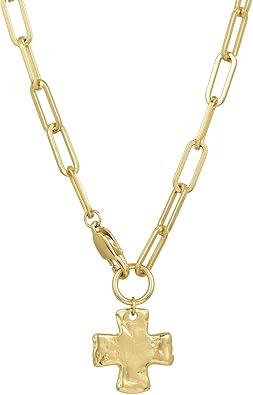 James Michelle The Original Chunky Cross Chain Necklace for Women – Premium Waterproof, Tarnish-Free, Gold & Silver PVD Coated Jewelry – Hypoallergenic – Perfect for Beach, Weddings, Gifts