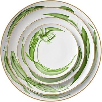 Bone China Set, Hand-painted Pea Flower Tableware Set, Hotel Restaurant Household Theme Dinner Plate