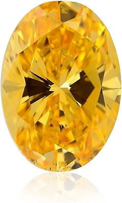 1.77 Carat Natural Fancy Vivid Orange Loose Diamond Oval Shape, SI2, GIA Certified Diamonds For Crafts Fancy Gift Precious Gemstones Real Diamonds For Personalized Jewelry Gift For Her Loose Stone