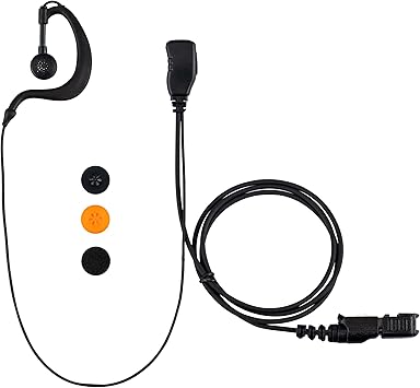XPR 3550e G Shape Radio Earpiece Compatible with Motorola XPR 3300e (3300 3500) Walkie Talkie Headset High Strength Connector