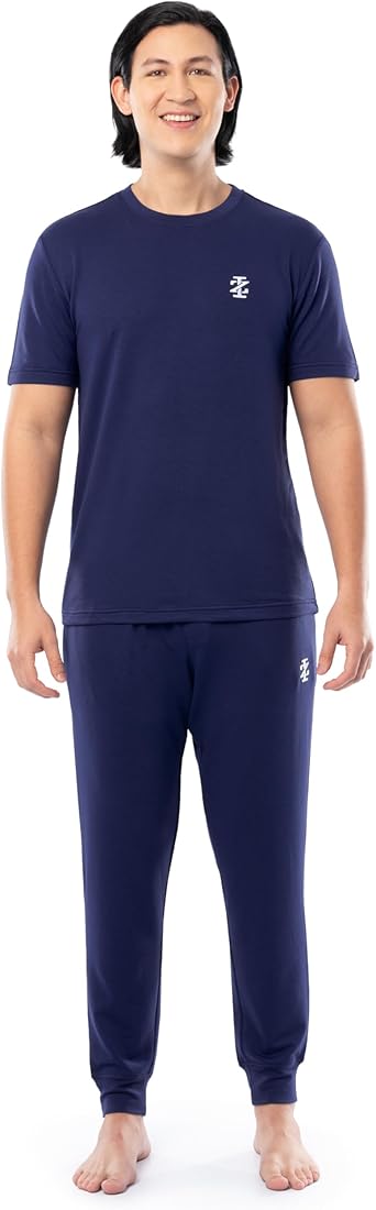 IZOD Men's Tri-blend Baby French Terry Top and Jogger Sleep Set
