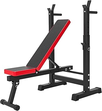 Home or Commercial Leg Muscle Fitness Equipment Squat Rack Barbell Dumbbell Bench Multi-Functional Weight Bench with Rack for Home Strength Training Bench Shape:2