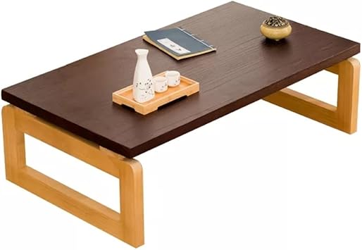 Coffee Table Wooden Legs Foldable Rectangle 110/120cm Wood Tea Table for Living Room Cocktail Table (Color : Natural, Size : 120x55x38cm) (Natural 110x55x38cm)