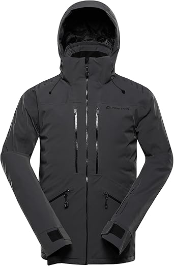 ALPINE PRO Men's Premium PTX Waterproof Windproof Thermal 3-Layer Hooded Ski Jacket for Sonwsports Snowboarding Skiing