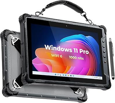 MUNBYN Rugged Windows Tablet IRT12, 1000nit Sunlight Readable, Wi-Fi 6 Tough Tablet, 10.1-inch Windows 11 Pro, Intel N100, 8GB+128GB Rugged PC, 4G LTE, GPS Outdoor Computer, 2026, 2Y Protection