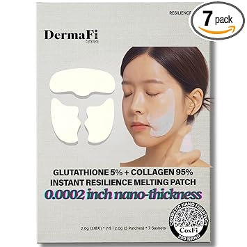 [DermaFi] Glutathione 5% + Collagen 95% Instant Resilience Melting Patch Facial Mask Pack (7 pack) Korean Beauty