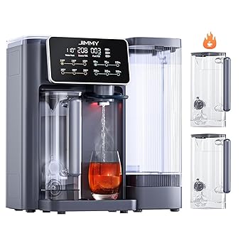 JIMMY R9 Reverse Osmosis System Countertop Water Filter,7 Stage Purification with Remineralization &UV,Portable Water Purifier Countertop,3s Instant Heating(7 Temps),3: 1 Pure to Drain,No Installation