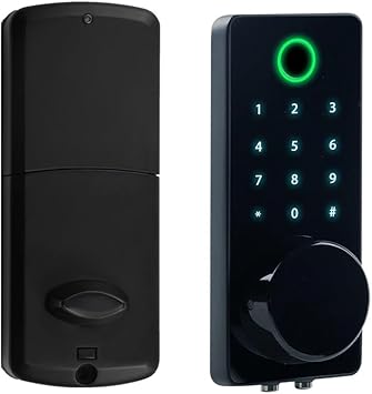 Smart Deadbolt Locks of Tuya App Biometric Fingerprint Password Keyless Entry Front Door Lock