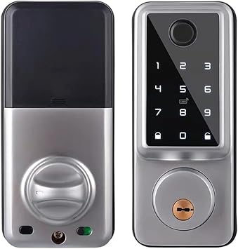 Waterproof Smart Deadbolt Locks for Home Biometric Fingerprint Digital Keypad Entry Door Lock(D)