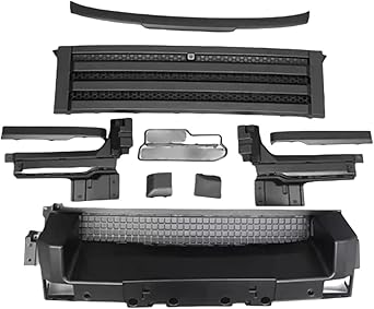 Car Front Bumper Grille Grille Kit Car Exterior Decorative Accessories Compatible for JETOUR Traveler T2 Black Compatible for Warrior