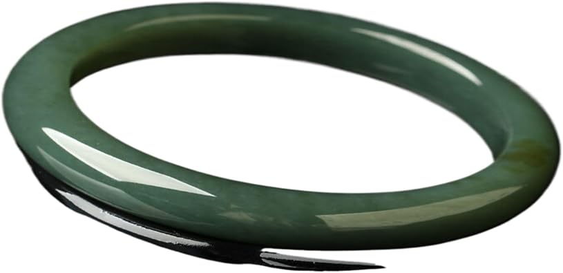 Bracelets Jewelry Gifts Attract Wealth and Good Luck 天然和田玉 Wealth Green Hetian jade Bracelet Spiritual Gift 手镯 Fengshui Natural Jade Bangle Bracelet For Women 女新疆晴水玉镯子 H-207