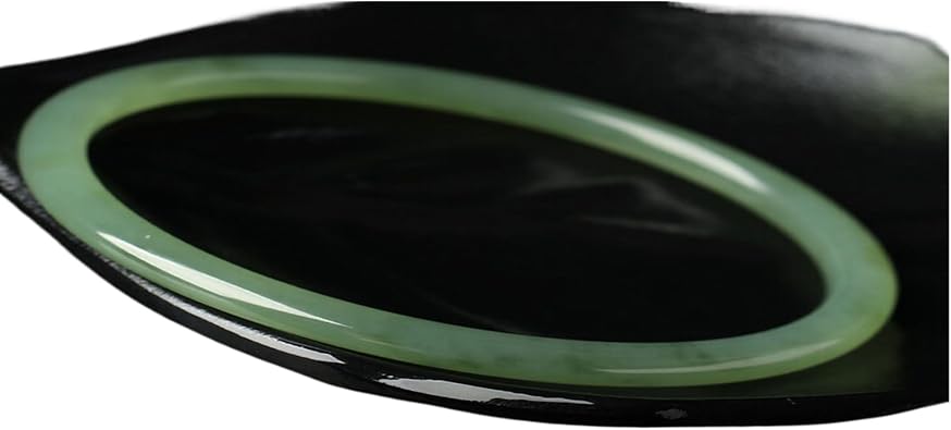 Bracelets Jewelry Gifts Attract Wealth and Good Luck 天然和田玉 Wealth Green Hetian jade Bracelet Spiritual Gift 手镯 Fengshui Natural Jade Bangle Bracelet For Women 女新疆晴水玉镯子 H-391