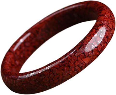 Cinnabar Charms For Good Luck And Wealth,朱砂手镯女式纯天然晶体砂原石内心经宽版本命年礼物送妈妈送婆婆 H-82