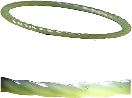 Bracelets Jewelry Gifts Attract Wealth and Good Luck 天然和田玉 Wealth Green Hetian jade Bracelet Spiritual Gift 手镯 Fengshui Natural Jade Bangle Bracelet For Women 女新疆晴水玉镯子 H-212