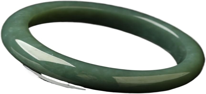Bracelets Jewelry Gifts Attract Wealth and Good Luck 天然和田玉 Wealth Green Hetian jade Bracelet Spiritual Gift 手镯 Fengshui Natural Jade Bangle Bracelet For Women 女新疆晴水玉镯子 H-394