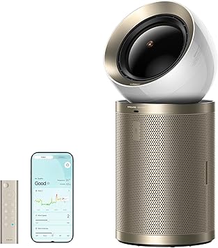 Dreame Smart Air Purifier for Home Large Room, Cleans 7,534 ft² in One Hour with 4 Filters, Dual-way Air Oulets, Al Tracking, Air Quality Monitor with 7 Sensors, 2-in-1 Purifier & Fan, PM10