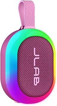 JLab, Pop Party, Portable Bluetooth Speaker, Waterproof, RGB Lighting, LabSync, Mulberry
