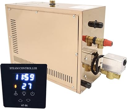 Sauna Steam Generator 6kw Automatic Stainless Steel Steam Generator Automatic Descaling Sauna Room Steam Bath Machine for Spa Room Digital Controller Sauna Accessories (Color : 7kw) (6kw)